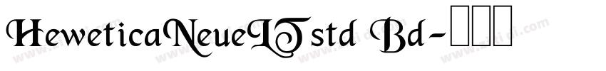 HeweticaNeueLTstd Bd字体转换